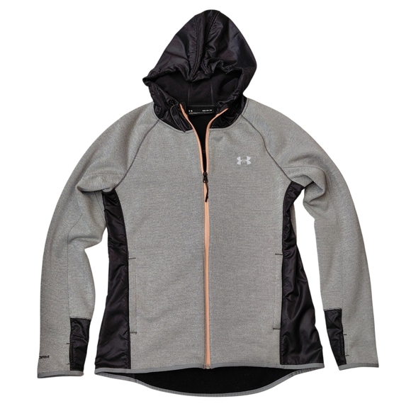 Under Armour Jackets & Blazers - Under Armour Black and Dark Gray ColdGear Hooded Jacket